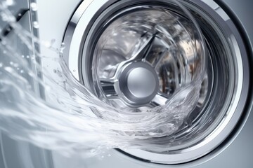 Water hygiene shiny background stainless wash equipment steel clean inside wet housework metallic laundry