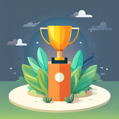 the winner's trophy , generative AI