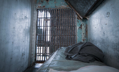Interior of a prison cell.