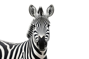 Fototapeta na wymiar Realistic Zebra Illustration on Transparent Background, PNG, Generative Ai