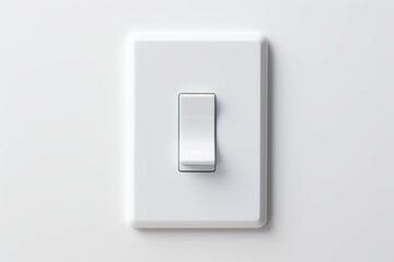 A white background with a white light switch