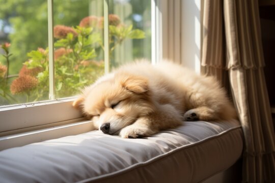 Window Puppy A Picture of Cozy Bliss