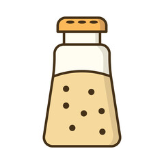 Salt and pepper shaker icon vector on trendy design