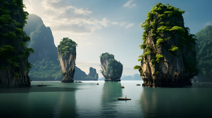 James Bond Island in Thailand - Generated by AI