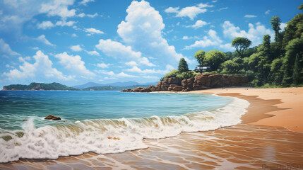 Obraz premium Karon Beach Thailand - Generated by AI