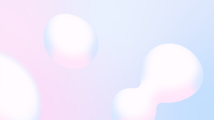 リキッド状の球体が浮かんでいる背景画像　ピンク