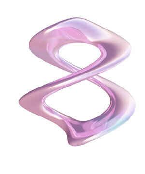3d render of chrome shape y2k inspired 