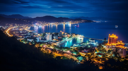 Night Life of Phuket, Thailand - Generated by AI