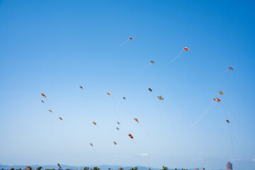 浜松まつりの凧揚げ