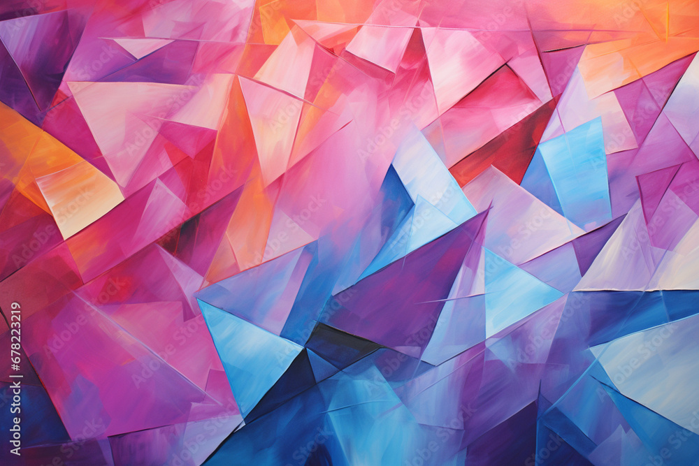 Poster abstract background with triangles