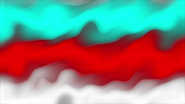 Red and cyan color wavy background animation .