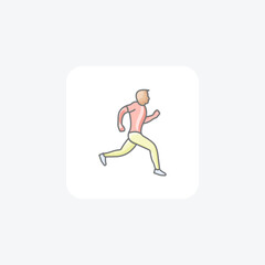 interval training, HIIT,  icon  isolated on white background vector illustration Pixel perfect


