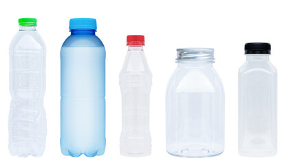 Collection set translucent plastic drinking water bottle