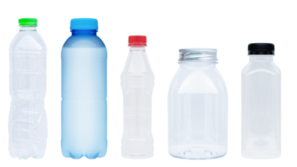 Collection set translucent plastic drinking water bottle