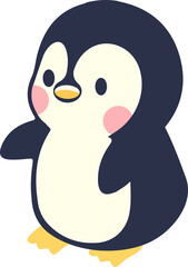 Cute bird penguin cartoon doodle