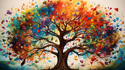 A colorful tree
