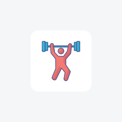   workout, exercise, fitness, icon  isolated on white background vector illustration Pixel perfect

