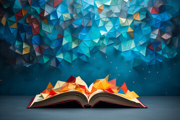 book with geometric background