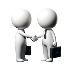 Business Agreement Success, two figures shaking hands in a professional atmosphere, Professional Networking Concept Art, isolated on transparent background, Generative AI