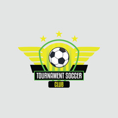 Obraz premium cool simple concept football logo design