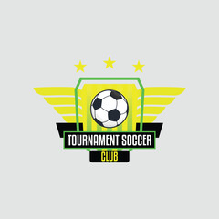 Obraz premium cool simple concept football logo design