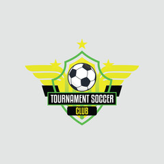 Obraz premium cool simple concept football logo design