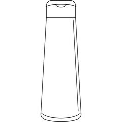 Lotion Container Packaging Line Art PNG Transparent Background