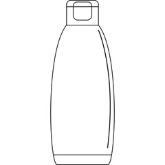 Lotion Container Packaging Line Art PNG Transparent Background