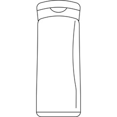 Lotion Container Packaging Line Art PNG Transparent Background
