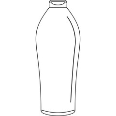 Lotion Container Packaging Line Art PNG Transparent Background