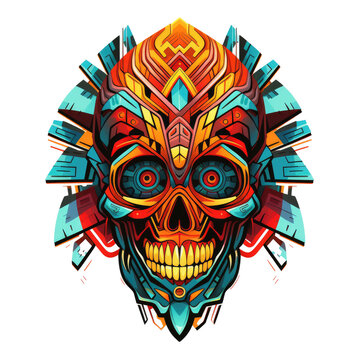 Day of the Dead Skull Mask, colorful skull, tattoo art, ready to print, flower skull.