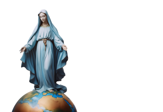 Mother of God, Theotokos, Mother of Jesus, Our Lady, Blessed Virgin Mary, Queen of Heaven, Seat of Wisdom, Star of the Sea, Immaculate Conception, Madonna - Standing on Planet Earth