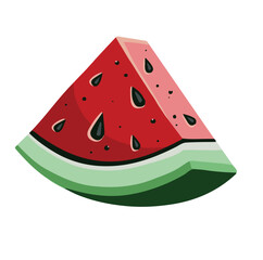 watermelon share, piece, hand drawn, with transparent background, illustration 10 eps