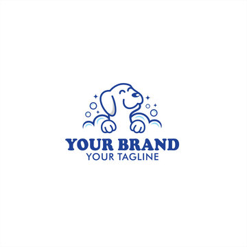 Logo for dog washing or dog grooming place