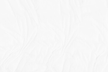 Top view Abstract White cloth background with soft waves.Wave and curve overlapping with different shadow of color,white fabric, crumpled fabric.