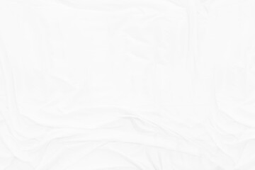 Top view Abstract White cloth background with soft waves.Wave and curve overlapping with different shadow of color,white fabric, crumpled fabric.