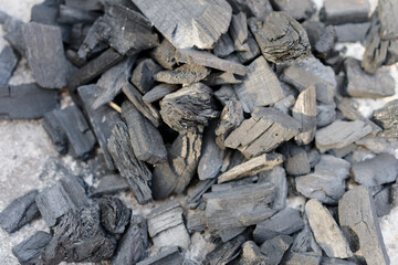 close up of charcoal