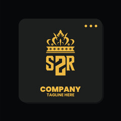 gold color crown logo design, cool simple concept