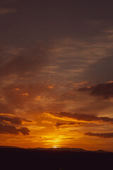 Fototapeta premium The warm and colorful illumination of the sky during sunset. 