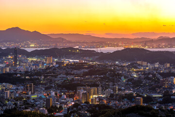 山口県　下関市　海峡ゆめタワーからの夜景