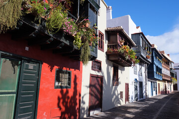 The Colorful Balconies of Avenida Maritima.La Palma, Spain. - 678240241