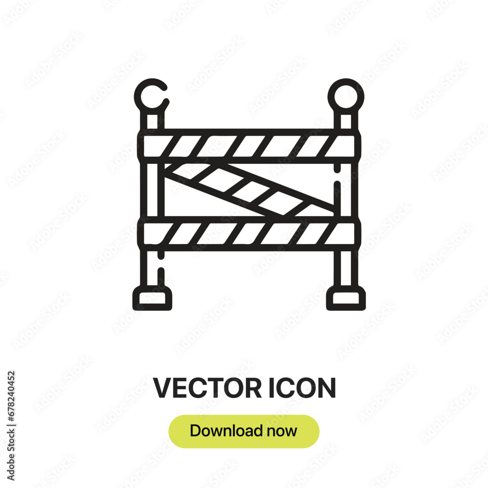 Poster caution icon vector. linear-style sign for mobile concept and web design. caution symbol illustratio