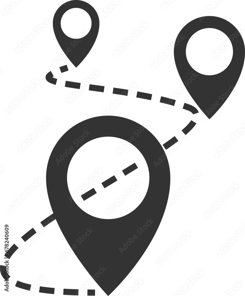 Poster map icons. marker pointer. pin location vector icon. gps navigation symbol.