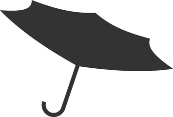 Umbrella icon vector. Rain protection. Concept for insurance company. Black and white silhouette flat design