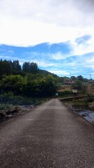 road under the summer sky