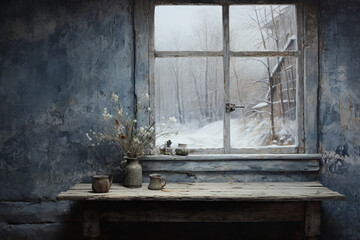 old window in the wall