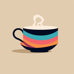 graphic design of tea cup
