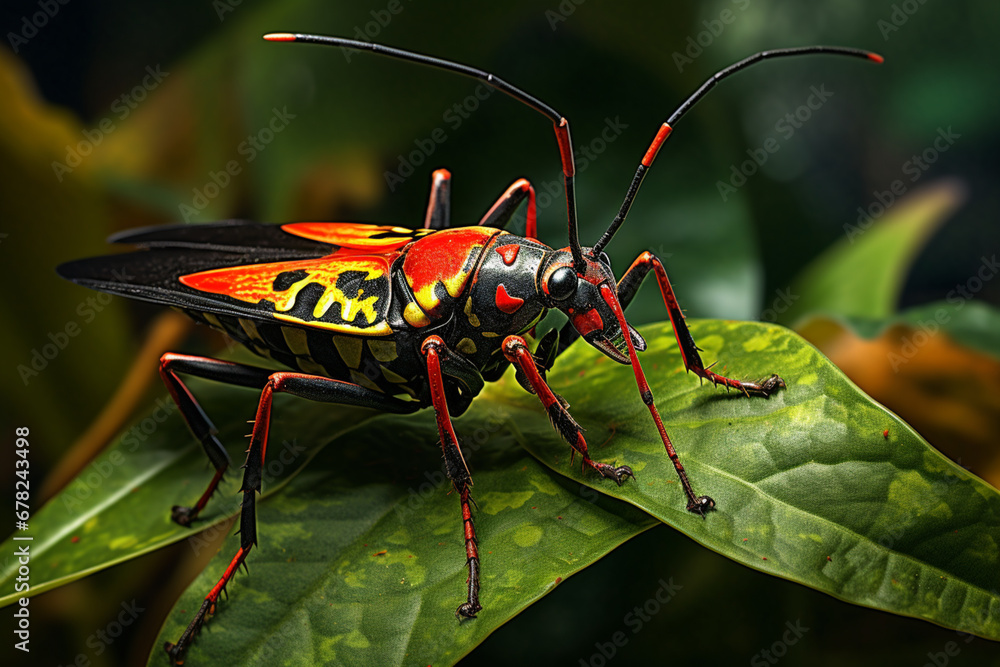 Fototapete a hornet's nest hanging from a tree branch, showcasing the intricate architecture created by these s
