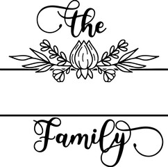 Family Name Monogram SVG, Family Name SVG, Wedding Monogram SVG, Split Monogram svg, Family Sign svg, Wedding svg, 