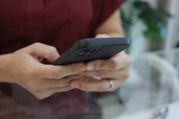 phone in hand